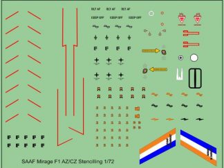 SAAF Mirage F1 AZ/CZ Stencilling
